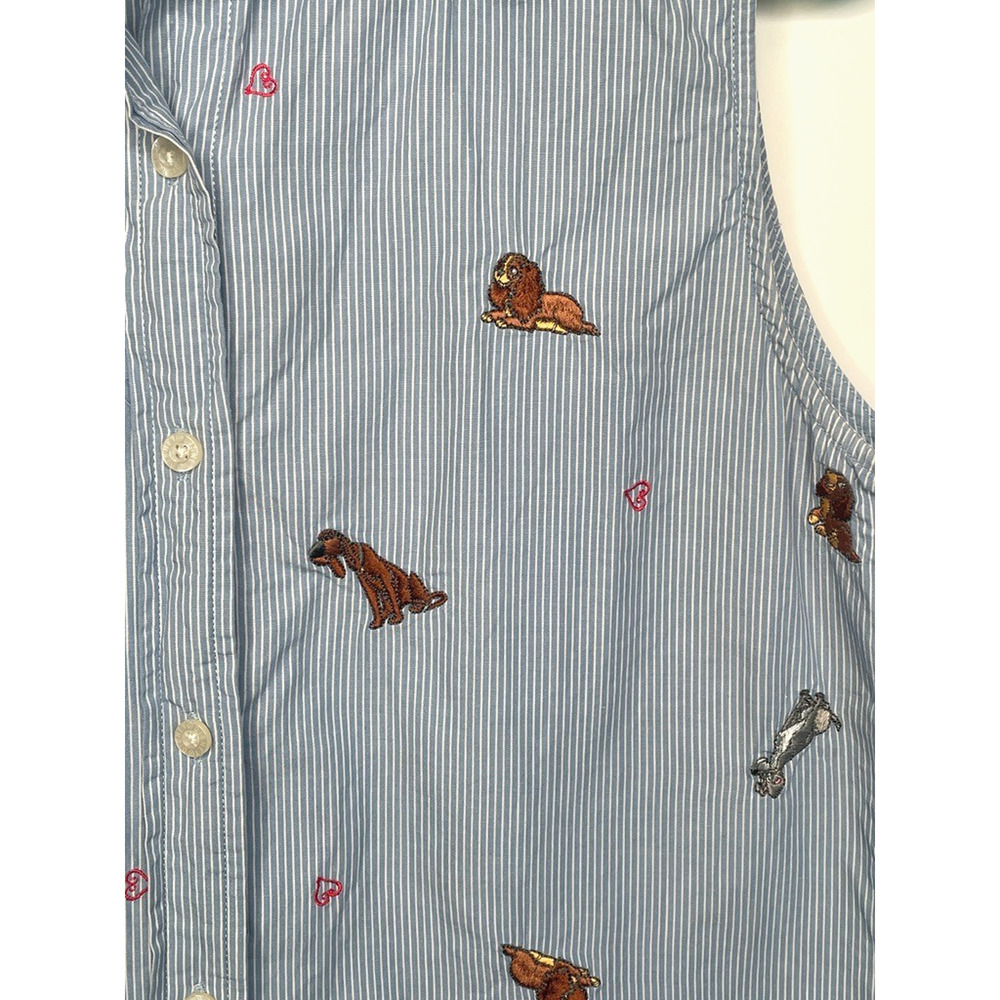 Vintage Disney Women's Lady and the Tramp Embroidered Sleeveless Blouse Sz S - Picture 4 of 12